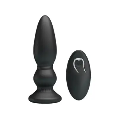 Mr Play Powerful Vibrator Remote Control Anal Plug Black