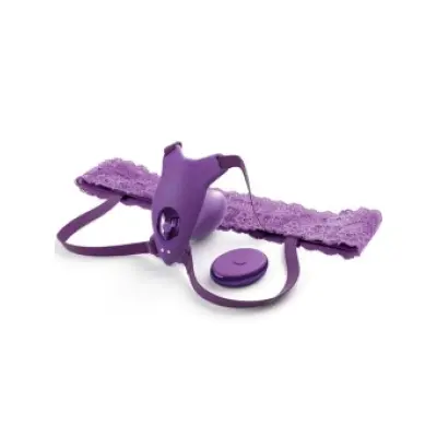 FANTASY FOR HER - BUTTERFLY HARNESS G-SPOT WITH VIBRATOR, RECHARGEABLE & REMOTE CONTROL VIOLET
