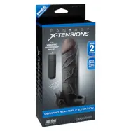 Fantasy X-tensions VIBR REAL FEEL 2""EXT BLACK PENISÖVERDRAG
