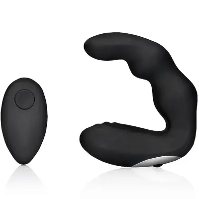 Ouch! Bent Vibrating Prostate Massager with Remote Control