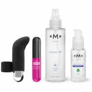 Finger vibrator med Orgasmic gel, Glid & Rengöring