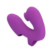 Pretty Love Athena Finger Vibrator With Clitoris Stimulator Purple