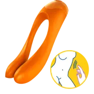 Satisfyer Candy Cane Orange - Mångsidig fingervibrator