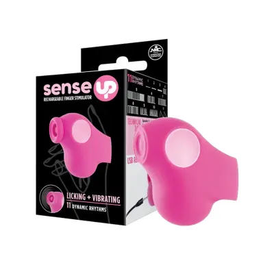 Thumping Rechargeable Finger Vibrator Pink