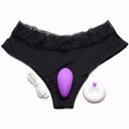 Frisky Naughty Knickers Vibrerande Trosa   - Lila - One Size