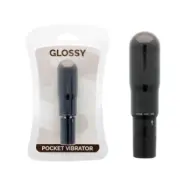 Glossy Pocket Vibrator Black