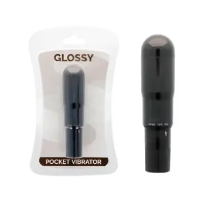Glossy Pocket Vibrator Black