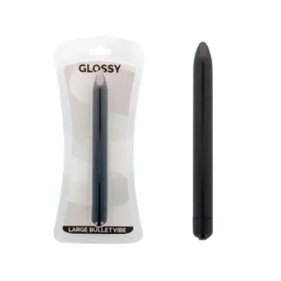 Glossy Slim Vibrator Black