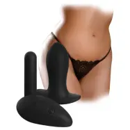 Hookup Panties: Remote Lace Peek-A-Boo with Plug &amp; Vibe