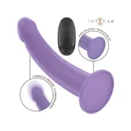 Intense Eddie Vibrator 17.5 Cm 10 Vibrations Purple Remote Control