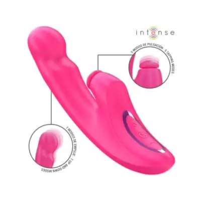 Intense Emi Vibrator 13.5 Cm Multifunction 3 In 1 10 Vibrations Pink