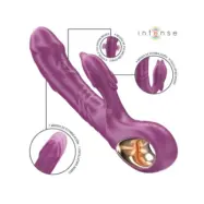 Intense Halle Multifunction Vibrator With Dolphin Stimulating Tongue Purple