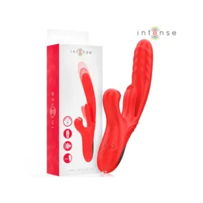 Intense Karol Multifunction Vibrator Thrust & Stimulation & Stimulating Waves Red