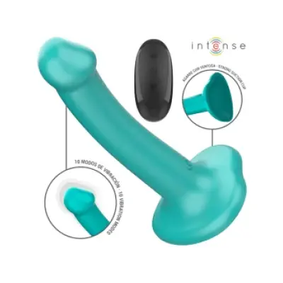 Intense Katie Vibrator With Suction Cup 10 Vibrations Blue Remote Control