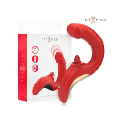 Intense Paulina Vibrator And Stimulator In U Shape Red