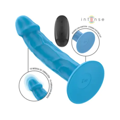 Intense Phoebe Realistic Vibrator 10 Vibrations Blue Remote Control