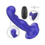 Intense Shorty Vibrator With Suction Cup Blue Remote Control