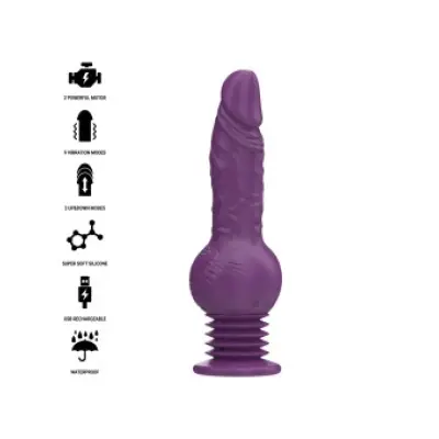 Intense Tatum Multifunction Vibrator With Up And Down Vibration 24 Cm Purple