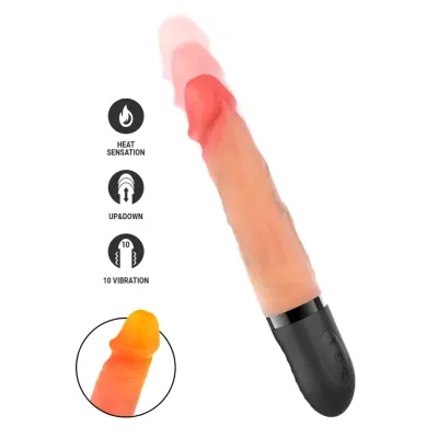 Jean Up& Down Vibrator With Heat Effect 24 cm