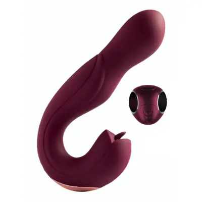 Joi Pro Rotating Head G-spot Vibrator& Clit Licker Red