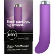 KEY CHARMS CURVE LAVENDER - Vibrator i silikon 10cm