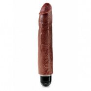 KING COCK 10'' VIBR STIFFY BROWN