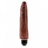 KING COCK 9'' VIBR STIFFY BROWN