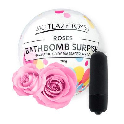 Bath Bomb Surprise with Vibrating Body Massager Rose