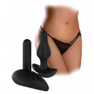 Hookup Panties: Remote Bow-Tie Bikini with Plug & Vibe