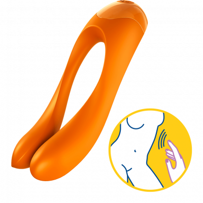Satisfyer Candy Cane Orange - Mångsidig fingervibrator