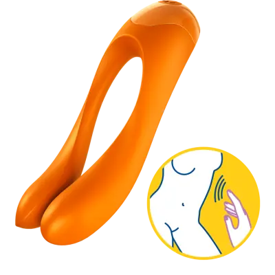 Satisfyer Candy Cane Orange - Mångsidig fingervibrator