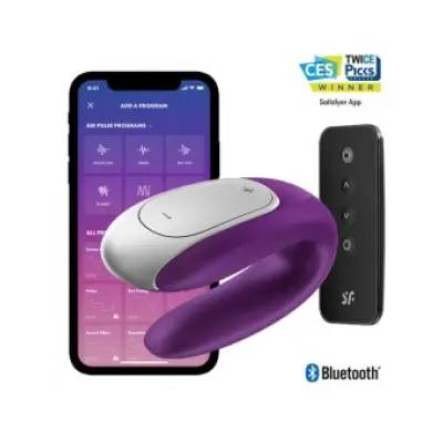 Satisfyer Double Fun Partner Vibrator Purple