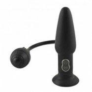 Malesation Uppblåsbar Butt Plug med Vibrator - Black