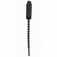 Master Series Dark Rod Beaded Sound Dilator med Vibrator - Svart