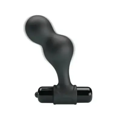 Mr Play Black Silicone Vibrator Anal Plug