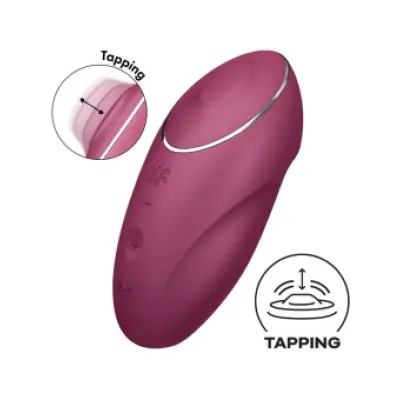 Satisfyer Tap & Climax 1 Lay-On Vibrator Red