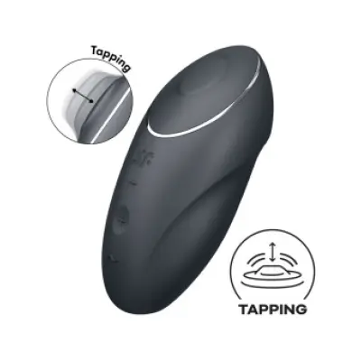 Satisfyer Tap & Climax 1 Lay-On Vibrator Black