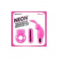 Neon Vibrating Couples Kit - pink