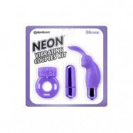 Neon Vibrating Couples Kit - purple