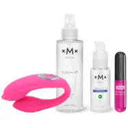 Nona Couples Vibrator med Orgasmic gel, glid &amp; rengöring