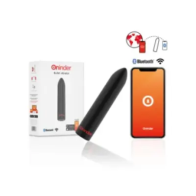 Oninder Berlin Bullet Vibrator Black 9 Modes 8.5 X 2 Cm Free App