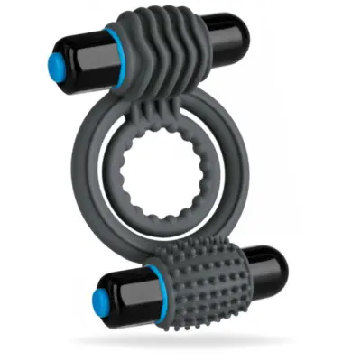OptiMALE Vibrating Double C-Ring (Välj:: Grey)