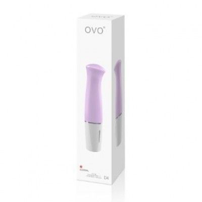 OVO D4 MINI VIBE WHITE/PINK - Vibrator på 14cm