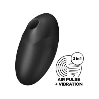 Satisfyer Vulva Lover 3 Air Pulse Stimulator & Vibrator Black