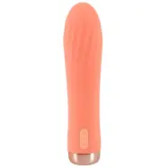 Peachy Mini Ribbed Vibrator