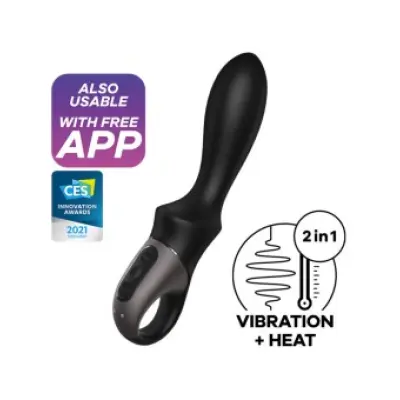 Satisfyer Heat Climax Anal Vibrator App Black