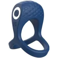 Playhouse Brutal Ring & Ball Cage Vibrating + Remote BLUE