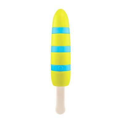 Popsicle Vibrator Gul Blå Randig