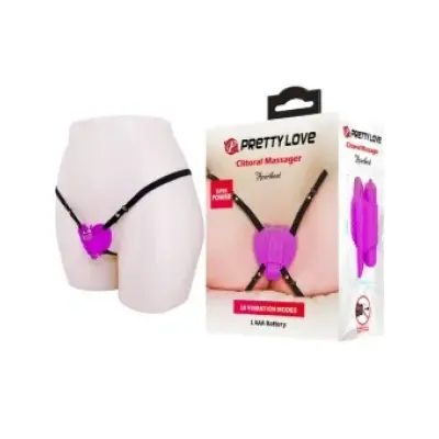Pretty Love Heartbeat Clitoris Massager 10 Vibration Modes Purple