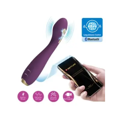 Pretty Love Hector Electroshock Vibrator By App Control Purple